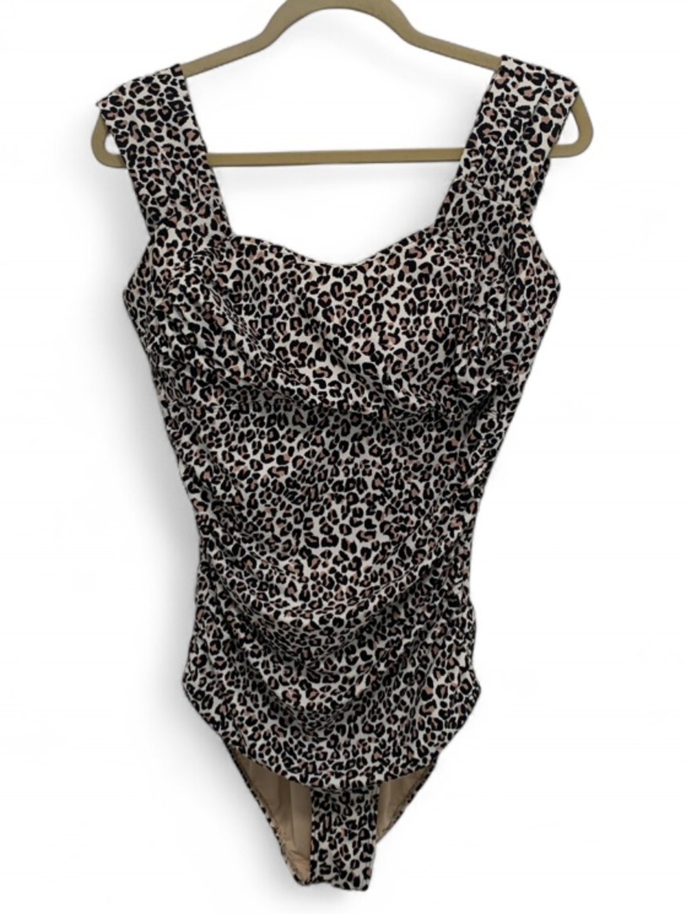 Albion Savannah Leopard Print One-Piece Swimsuit in Black and Cream